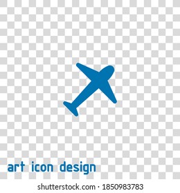airplane vector icon on an abstract background