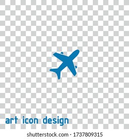 airplane vector icon on isolated background