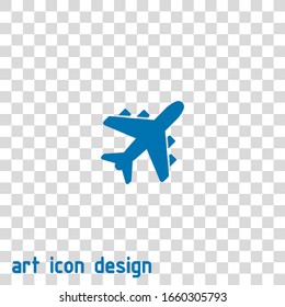 airplane vector icon on white background