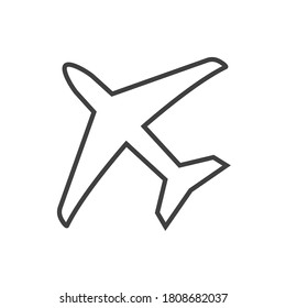 airplane vector icon on white background. EPS10