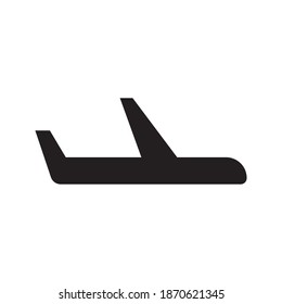airplane vector icon on white backround