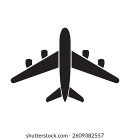 airplane vector icon on white.