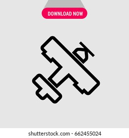 Airplane vector icon, Plane striving up symbol. Simple, modern flat vector illustration for mobile app, website or desktop app