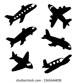 Airplane Vector Icon Set