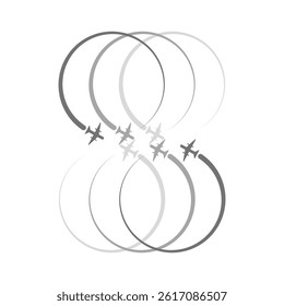 airplane vector icon is showing the travel experience