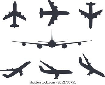 Airplane vector icon with simple design. Airplane icon. airplane symbol. airplane logo.
