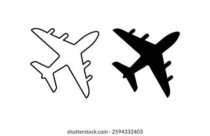 Airplane Vector Icon Simple  Modern Travel Symbol
Flight Airplane Silhouette  Minimalist Aviation Logo
Jet Plane Vector Illustration  Travel Transportation Icon