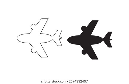 Airplane Vector Icon Simple  Modern Travel Symbol
Flight Airplane Silhouette  Minimalist Aviation Logo
Jet Plane Vector Illustration  Travel Transportation Icon