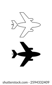 Airplane Vector Icon Simple  Modern Travel Symbol
Flight Airplane Silhouette  Minimalist Aviation Logo
Jet Plane Vector Illustration  Travel Transportation Icon