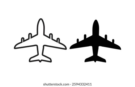 Airplane Vector Icon Simple  Modern Travel Symbol
Flight Airplane Silhouette  Minimalist Aviation Logo
Jet Plane Vector Illustration  Travel Transportation Icon