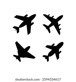 Airplane Vector Icon  Simple  Modern Travel Symbol
Flight Airplane Silhouette Minimalist Aviation Logo
Jet Plane Vector Illustration Travel Transportation Icon