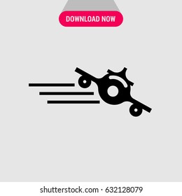 Airplane Vector Icon, The symbol of air craft. Simple, modern flat vector illustration for mobile app, website or desktop app  