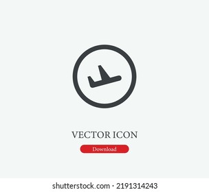 Airplane vector icon. Symbol in Line Art Style for Design, Presentation, Website or Mobile Apps Elements, Logo. Airplane symbol illustration. Pixel vector graphics - Vector