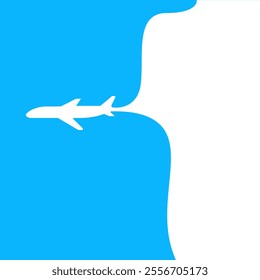 Airplane vector icon symbolizing aviation, airlines, and aerospace fields.






