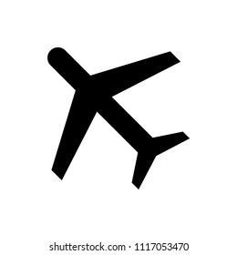 Airplane vector icon, travel symbol. Simple, flat design for web or mobile app