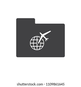 Airplane vector icon for web design and mobile app in flat style