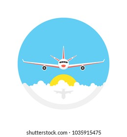 Airplane. Vector illustration.
