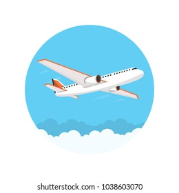 Airplane. Vector illustration.