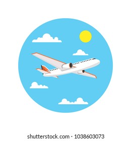 Airplane. Vector illustration.