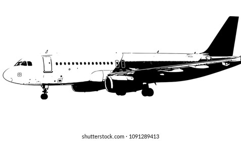 Airplane vector illustration