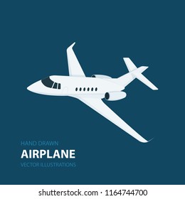 Airplane. Airplane vector illustration.