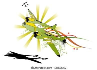 airplane vector illustration