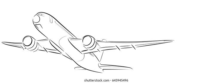 Airplane vector illustration