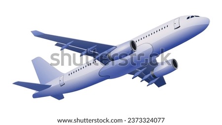 Airplane vector illustration. Aircraft isolated on white background