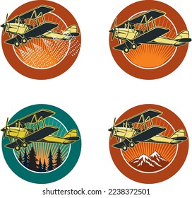 airplane vector illustration. can be used as a logo.sprayer aircraft