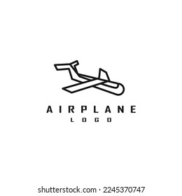 airplane vector illustration for club or Travel aviation logo design