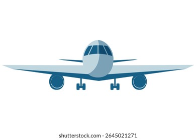 airplane vector illustration front view