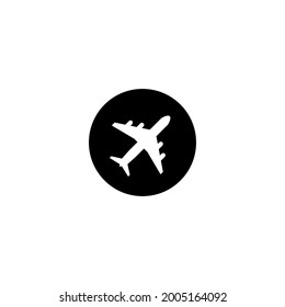 Vektorgrafik des Flugzeugs für das Symbol. Flugzeichen