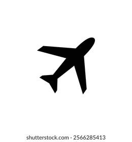 Airplane vector illustration. airplane icon, Sign. Symbol. Button. Element. Silhouette. Logo. web. isolated on white background