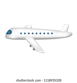 Airplane. Vector illustration. Isolated on white.