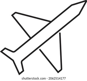 Airplane Vector Illustration Isolated On White Background. 