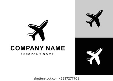 vector de diseño del logotipo de la ilustración del avión