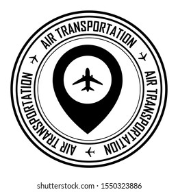 Airplane - vector illustration logo template concept on a white background. Minimal classic style. Airplane silhouette sign for transport company. Travel agency symbol. Design elements.