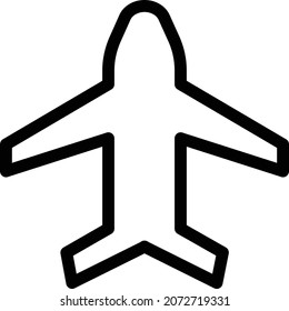 airplane Vector illustration on a transparent background. Premium quality symbols. Stroke vector icon for concept and graphic design.