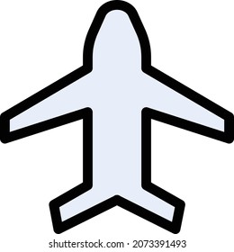 airplane Vector illustration on a transparent background. Premium quality symbols. Stroke vector icon for concept and graphic design.