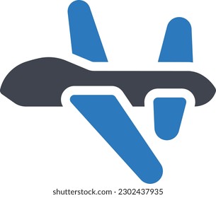 airplane Vector illustration on a transparent background. Premium quality symmbols. Glyphs vector icons for concept and graphic design. 
