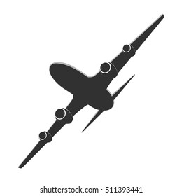 airplane, vector illustration on white background.