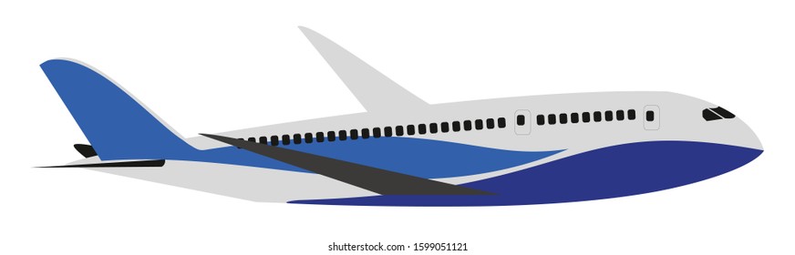 Airplane vector illustration for use in a transport feild graphics.