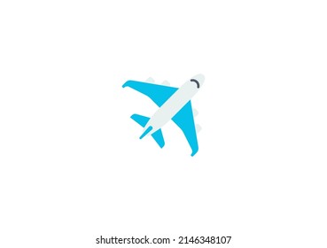 Airplane Vector Isolated Emoticon. Airplane Icon