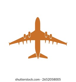 Airplane Vetor - Ilustração de aeronave a jato isolada no fundo branco Ícone de avião isolado - Vetor de aviação limpo para viagens, transporte e logística