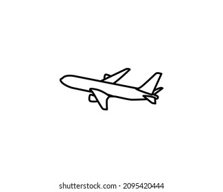 Flugzeug, Vektorgrafik-Symbol einzeln. Plane Vektorsymbol