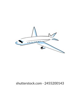 airplane vector line art icon. symbol for airplane.