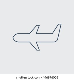 Airplane Vector Line Icon. Eps.-10.