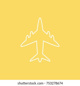 Airplane vector line icon. eps-10