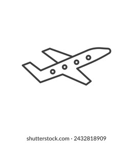 Airplane Vector Line Icon illustration.