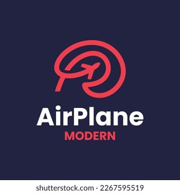 Airplane Vector Logo Design Template, Travel and Vacation Logo